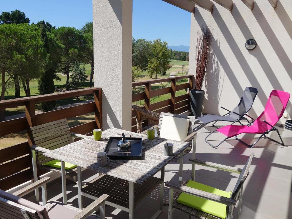 Vert Paradis - Vue Apaisante Sur Golf, Pins Parasols, 2E Etage - 80 M2 Dont Terrasse Avec Pergola, 2 Chambres, 3Et Iles, 3 Clim, Wifi - Piscine, Parking Et Park A Velos, Ascenseur - En Option Linge, Menage - Pistes Cyclables, Mer A Proximite Saint-Cyprien  Exteriör bild
